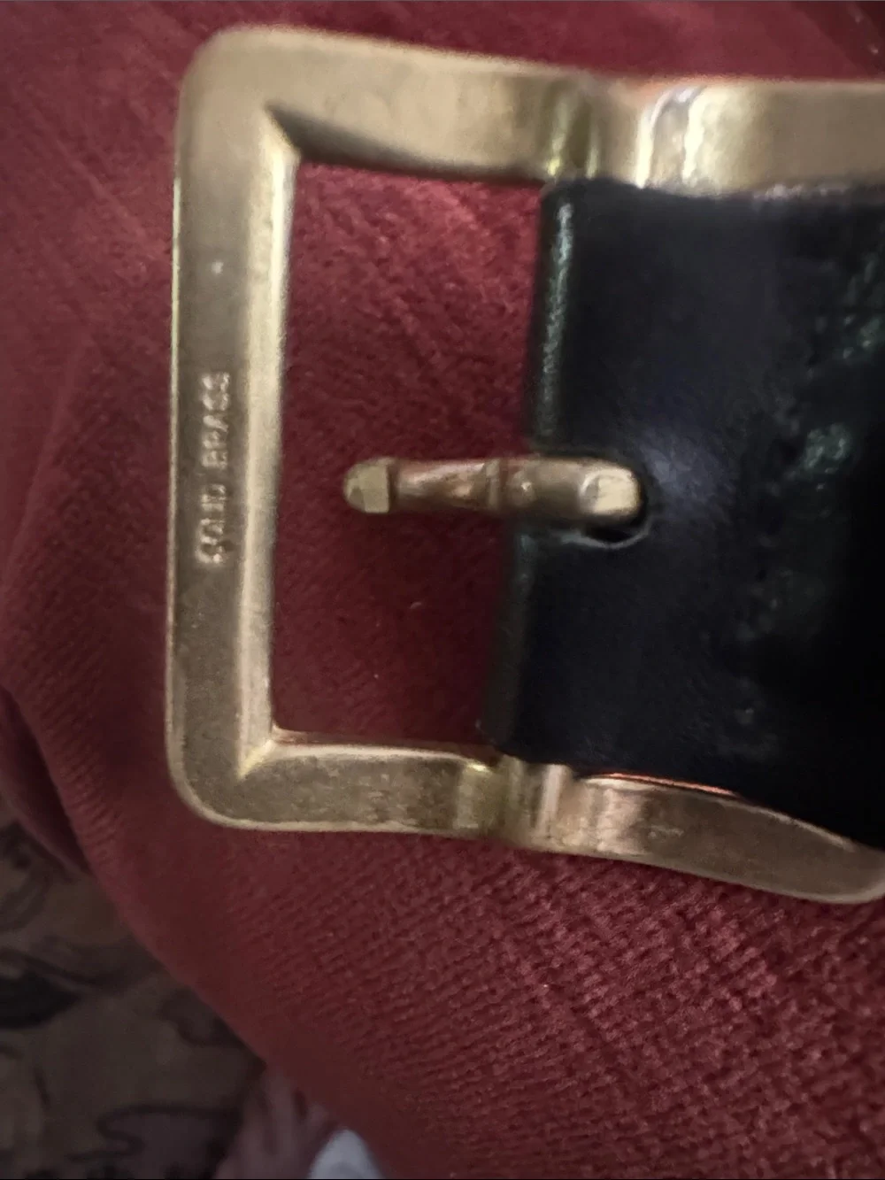 J. Crew Black Leather Belt with Antiqued Brass Buckle